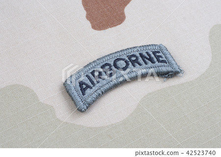 US ARMY airborne tab on camouflag US ARMY airborne tab on camouflag 42523740