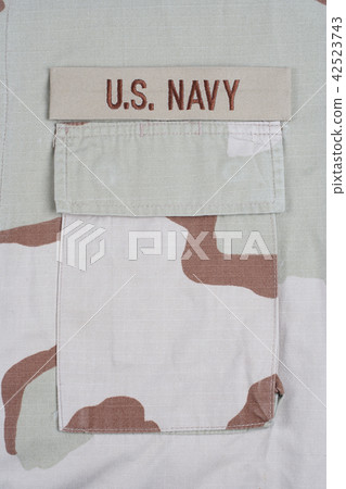 US NAVY branch tape on desert camouflage uniform US NAVY branch tape on desert camouflage uniform 42523743