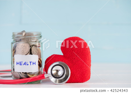 Money saving and health care concept. Money saving and health care concept. 42524343
