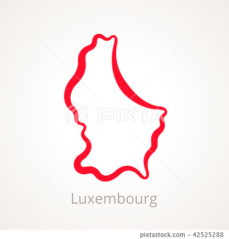 Luxembourg - Outline Map Luxembourg - Outline Map 42525288