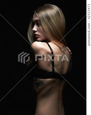 sadness young woman with naked back sadness young woman with naked back 42525471
