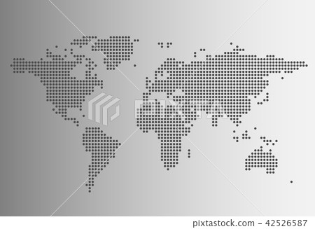 Vector of World Map in Dotted Style - Stock Illustration [42526587] - PIXTA