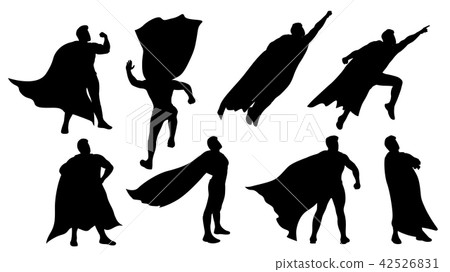 super hero silhouette set super hero silhouette set 42526831