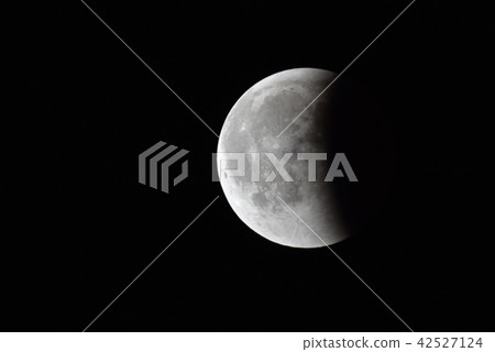 Moon Eclipse Closeup Showing the of Lunar Surface Moon Eclipse Closeup Showing the of Lunar Surface 42527124