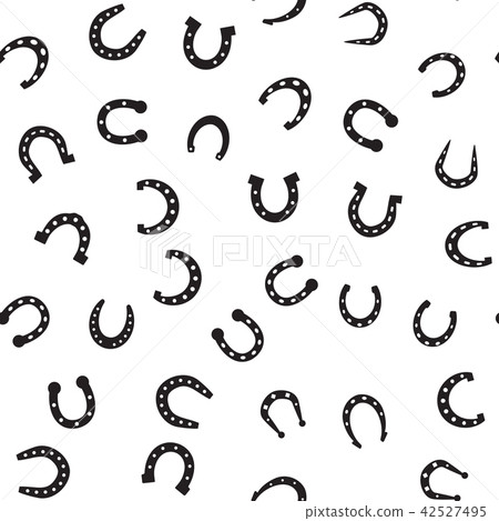 Horseshoe Seamless Pattern Background 42527495