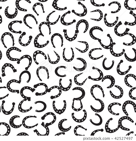 Horseshoe Seamless Pattern Background - Stock Illustration [42527497 ...