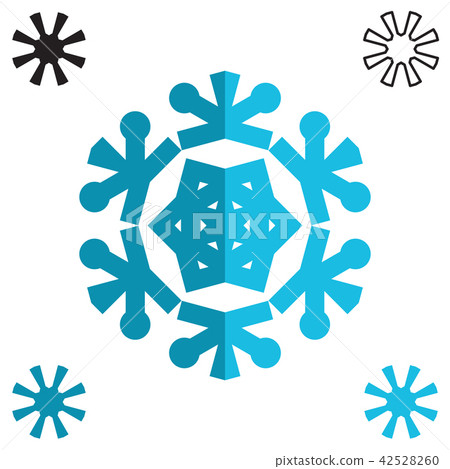 Snowflake Flat Icon Isolated 42528260