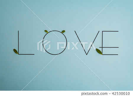 信件由花製成 - 愛 42530010