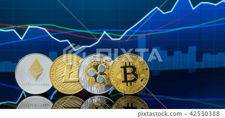 Bitcoin and cryptocurrency investing concept. 42530388