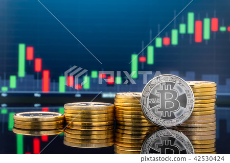 Bitcoin and cryptocurrency investing concept. 42530424