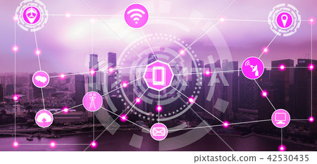 Smart city and wireless communication network. 42530435