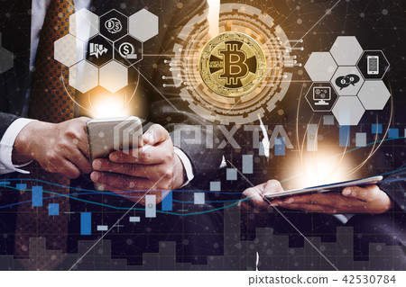 Bitcoin BTC and Cryptocurrency Trading Concept Bitcoin BTC and Cryptocurrency Trading Concept 42530784