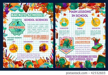School sciences vector education lesson poster School sciences vector education lesson poster 42532603