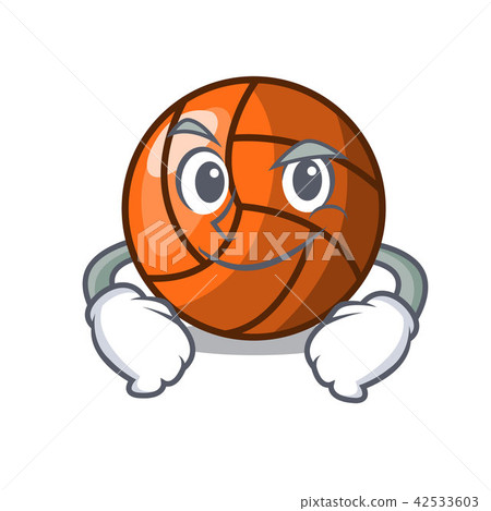 Smirking volleyball character cartoon style 42533603