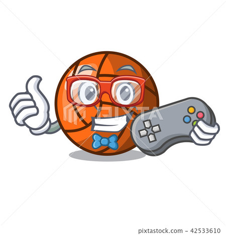 Gamer volleyball mascot cartoon style 42533610