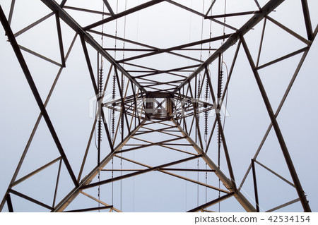 electricity tower overhead power line transmission 42534154