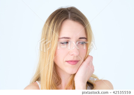 emotion face downhearted frustrated sad woman emotion face downhearted frustrated sad woman 42535559
