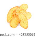 Baked with butter, sugar on white background 42535595