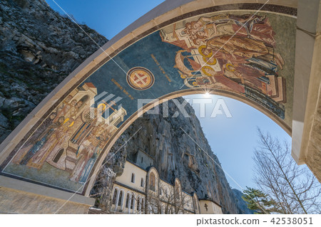 Arched gates to Ostrog Monastery 42538051