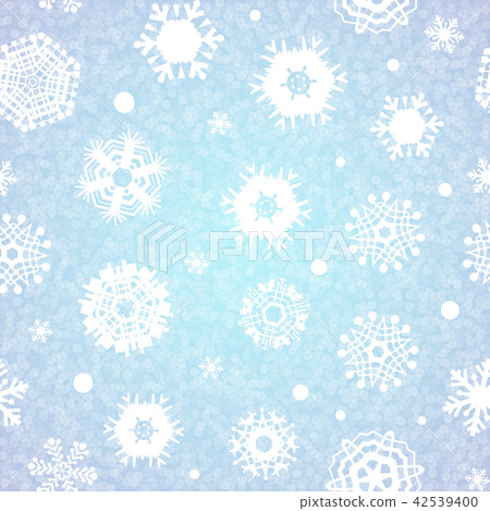 Bright Blue Snowflakes Background 42539400