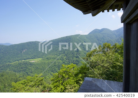 A view from Jizo Hall of Mikutsan in Tottori prefecture 42540019