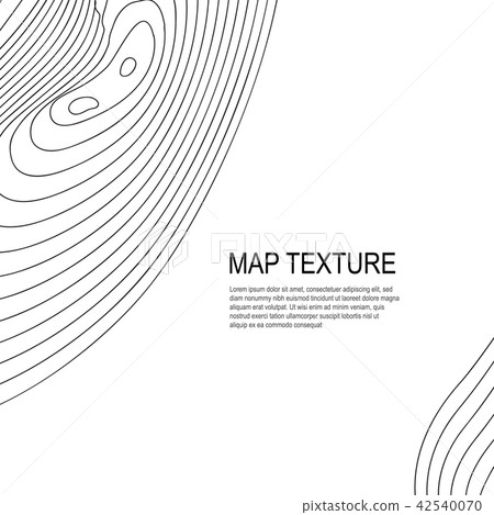 Topographical Terrain Map with Line Contours Topographical Terrain Map with Line Contours 42540070