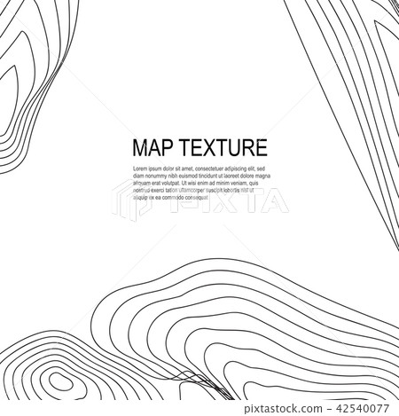 Topographical Terrain Map with Line Contours 42540077