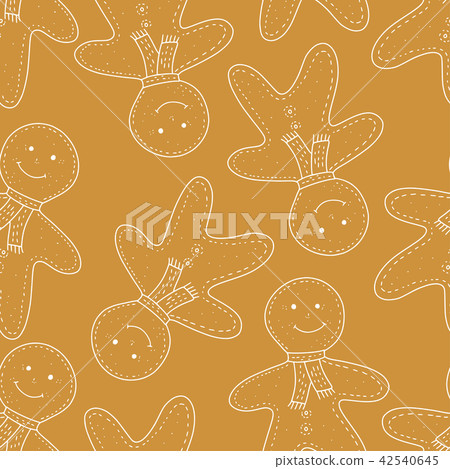 Christmas vector seamless pattern with detailed holiday illustrations. Christmas vector seamless pattern with detailed holiday illustrations. 42540645