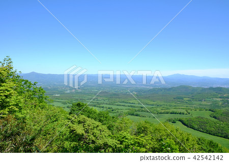 Landscape in the direction of Himami-yama seen from Mt. Kurake mountain side 42542142