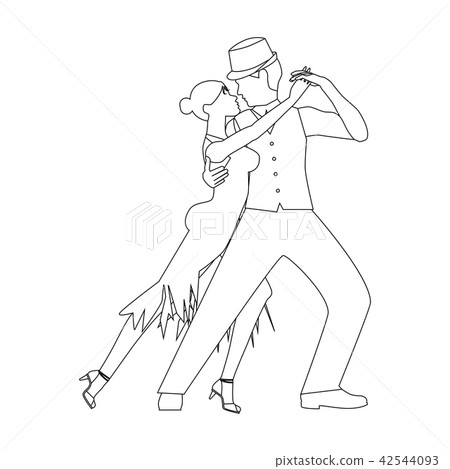 Tango dance illustration 42544093