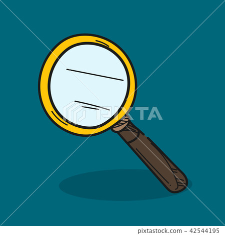 magnifying glass illustration on color background 42544195