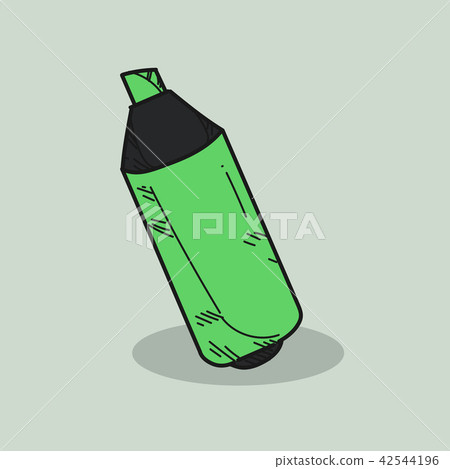 highlighter pen illustration on color background 42544196