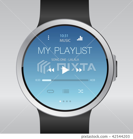 Smart electronic intelligence watch.Vector 42544203