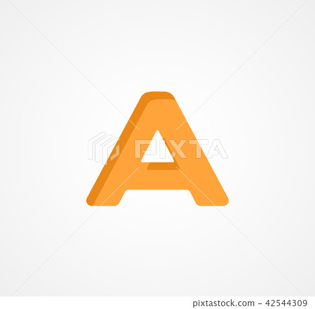 Letter A. Bold geometric font element. Modern vector alphabet symbol. Letter A. Bold geometric font element. Modern vector alphabet symbol. 42544309