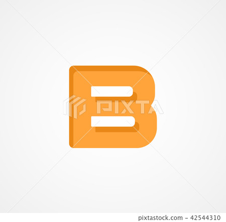Letter B. Bold geometric font element. Modern vector alphabet symbol. Letter B. Bold geometric font element. Modern vector alphabet symbol. 42544310