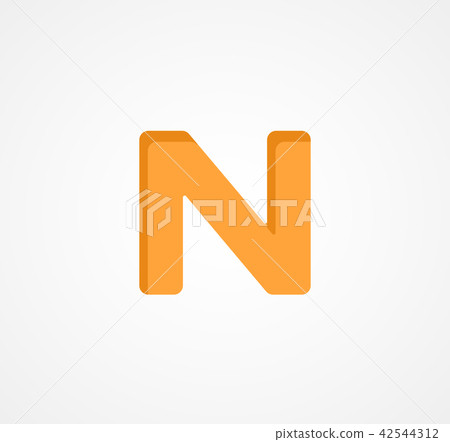 Letter N. Bold geometric font element. Modern vector alphabet symbol. Letter N. Bold geometric font element. Modern vector alphabet symbol. 42544312