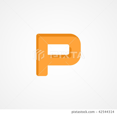 Letter P. Bold geometric font element. Modern vector alphabet symbol. Letter P. Bold geometric font element. Modern vector alphabet symbol. 42544314