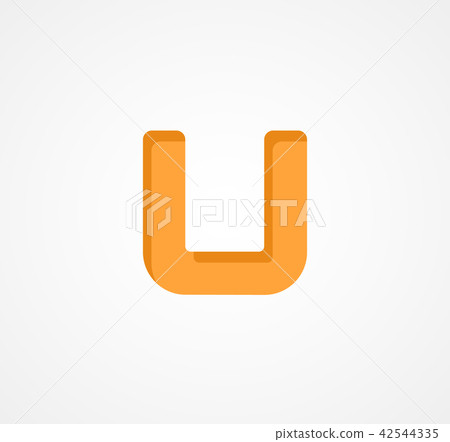 Letter U. Bold geometric font element. Modern vector alphabet symbol. Letter U. Bold geometric font element. Modern vector alphabet symbol. 42544335