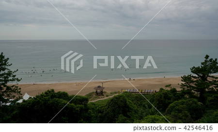 Surfing at Jungmun Beach, Jeju Island Surfing at Jungmun Beach, Jeju Island 42546416