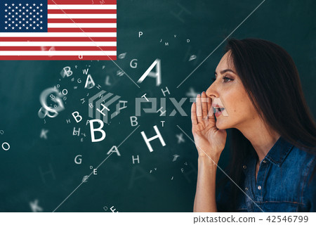 School, English lesson ourse of studying a foreign language. 42546799