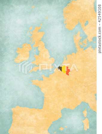 Map of Western Europe - Belgium 42549108