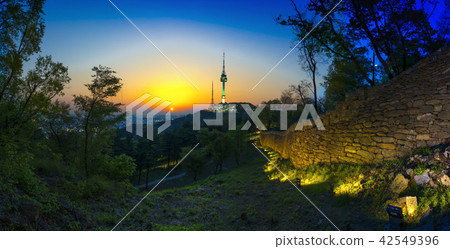 Seoul Namsan sunset night view panorama 42549396