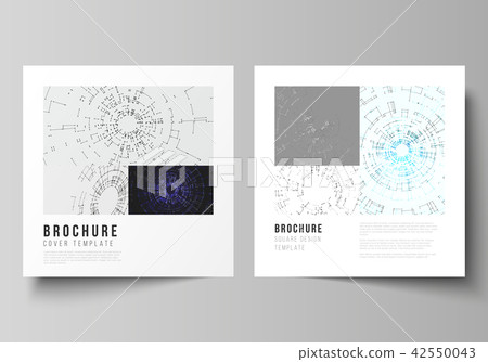 The vector layout of two square format covers design templates for brochure, flyer, magazine The vector layout of two square format covers design templates for brochure, flyer, magazine 42550043