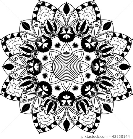 mandala, zentangle inspired illustration mandala, zentangle inspired illustration 42550144