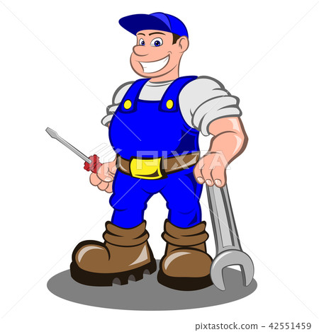 Smiling mechanic man 42551459