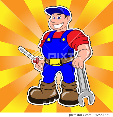 Smiling mechanic man 42551460