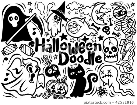 Halloween poster design set with vector  42551916