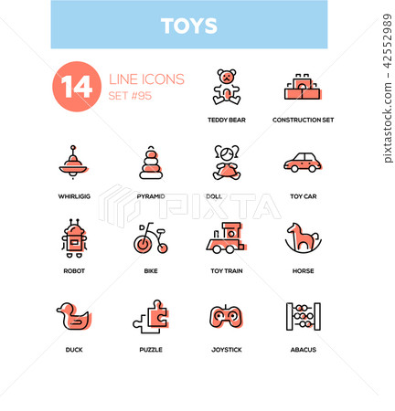 Toys - modern line design icons set Toys - modern line design icons set 42552989