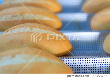 Fresh bread on shelf. buns from the oven. Fresh bread on shelf. buns from the oven. 42553265
