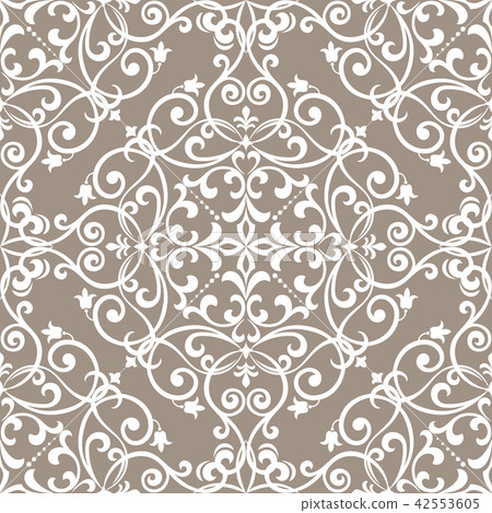 Wallpaper in the style of Baroque. A seamless Wallpaper in the style of Baroque. A seamless 42553605